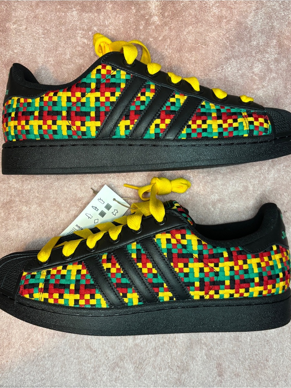 Adidas Superstar II Bob Marley Jamaica Woven Black Red Green Gold IH9785 (10.5) - Picture 2 of 9